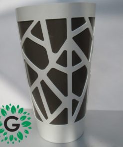 Mosaic Curve Pot Ash/Grey 55centimeter